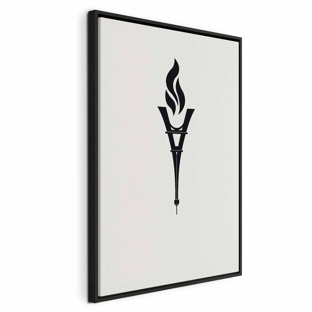 Inverted Eiffel Tower Torch Abstract Canvas Print