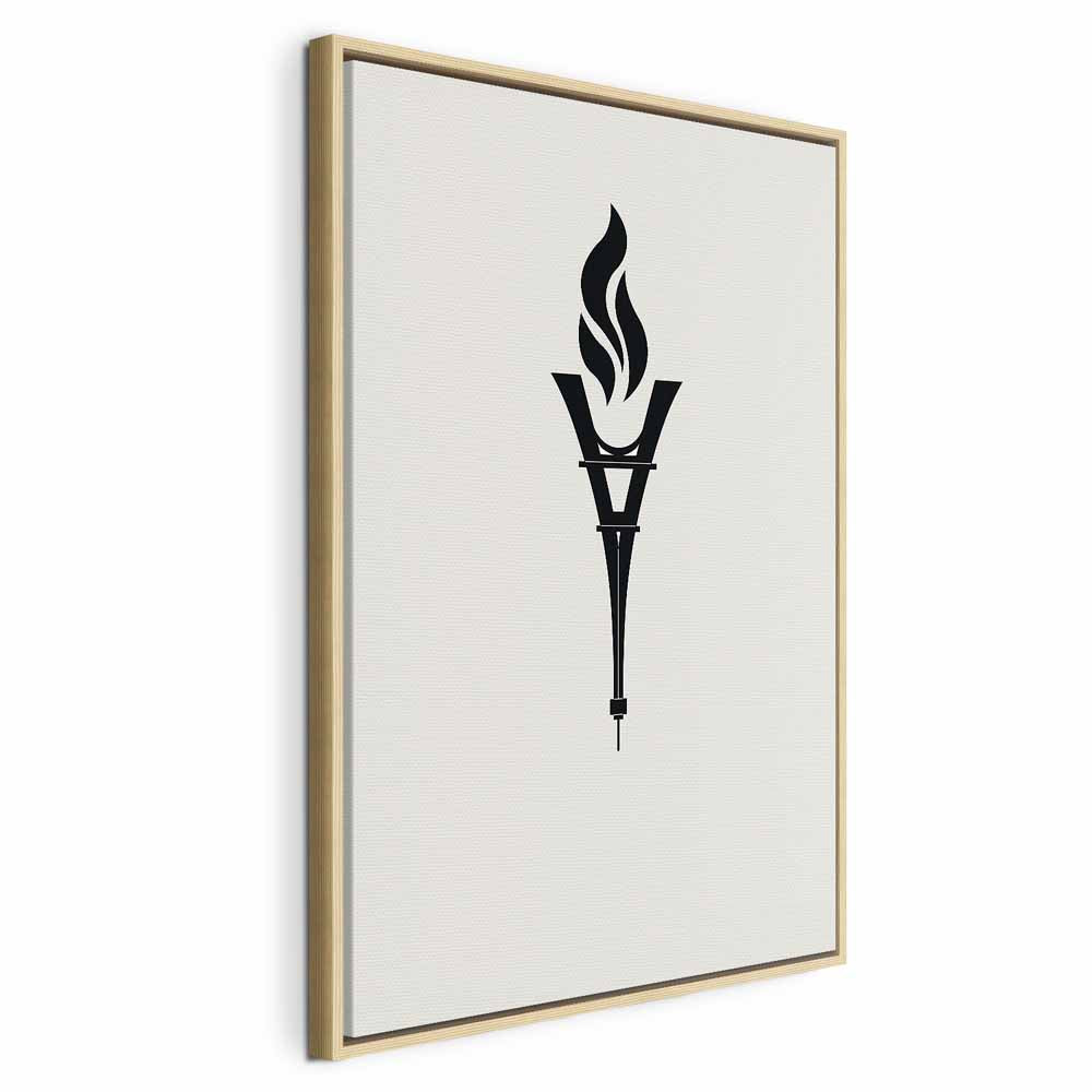 Inverted Eiffel Tower Torch Abstract Canvas Print