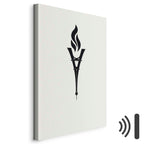 Inverted Eiffel Tower Torch Abstract Canvas Print