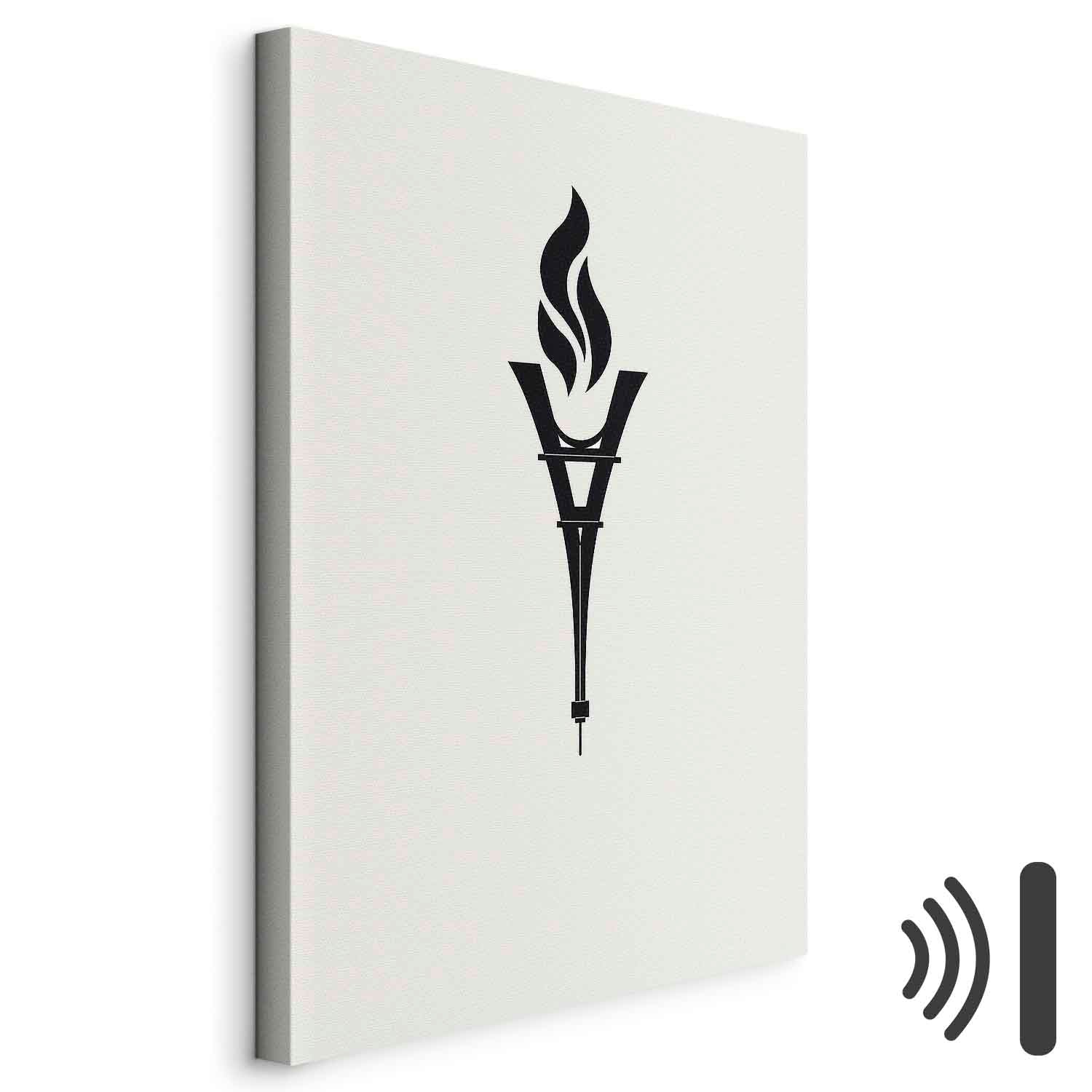 Inverted Eiffel Tower Torch Abstract Canvas Print