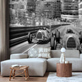 Monte Carlo Race Vintage Cars Wall Mural
