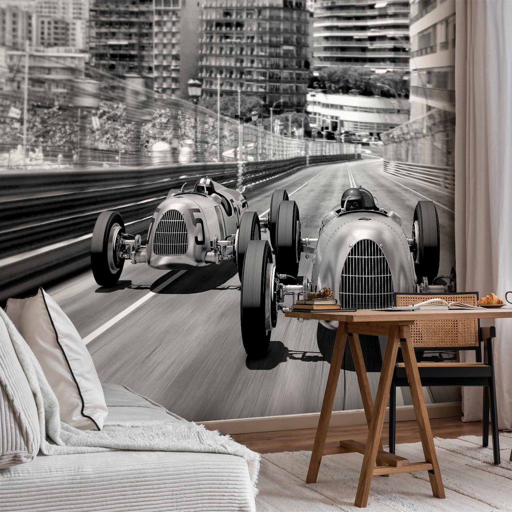 Monte Carlo Race Vintage Cars Wall Mural
