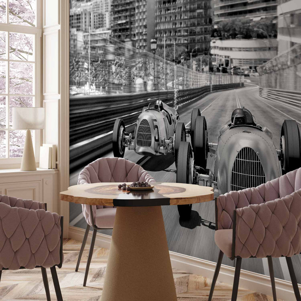 Monte Carlo Race Vintage Cars Wall Mural