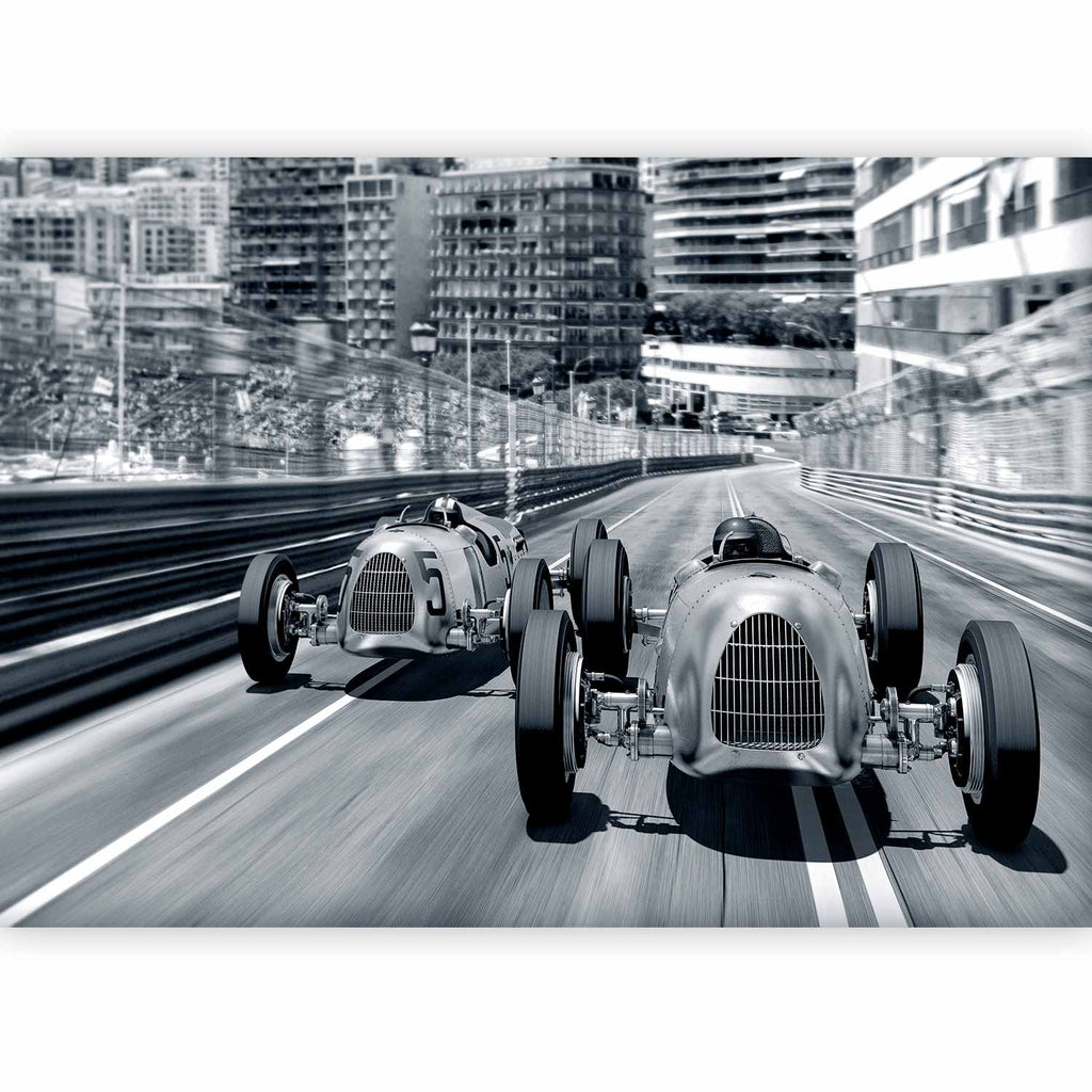 Vintage Speeding Car Retro Wall Mural
