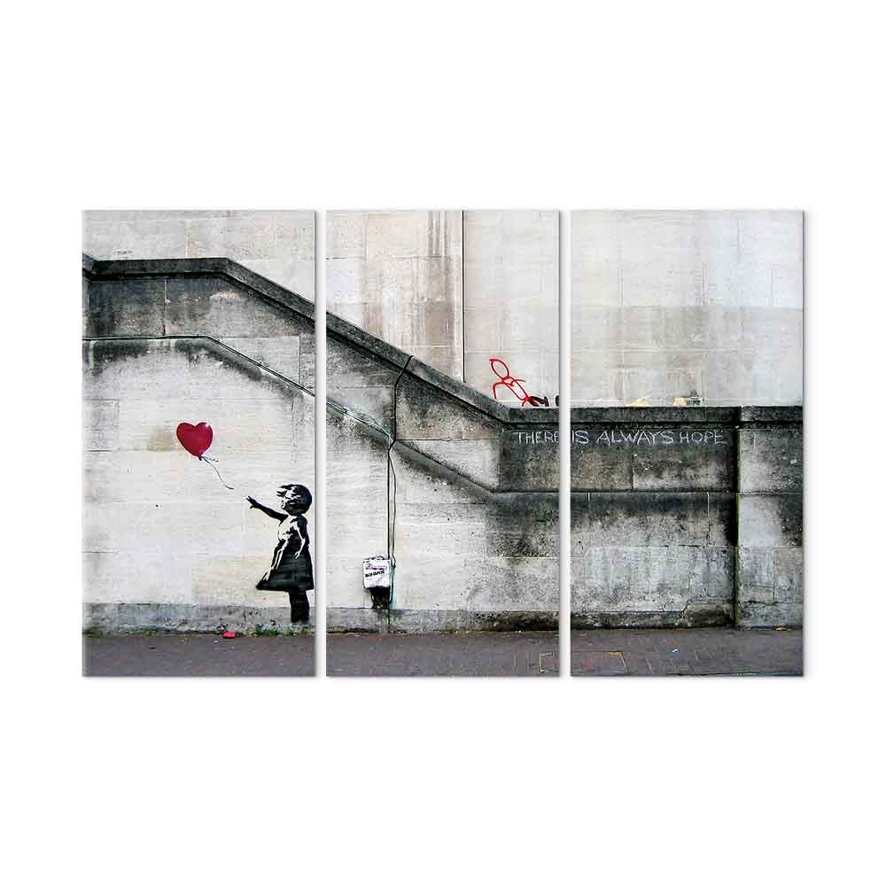 Girl With a Balloon Street Art Canvas Print