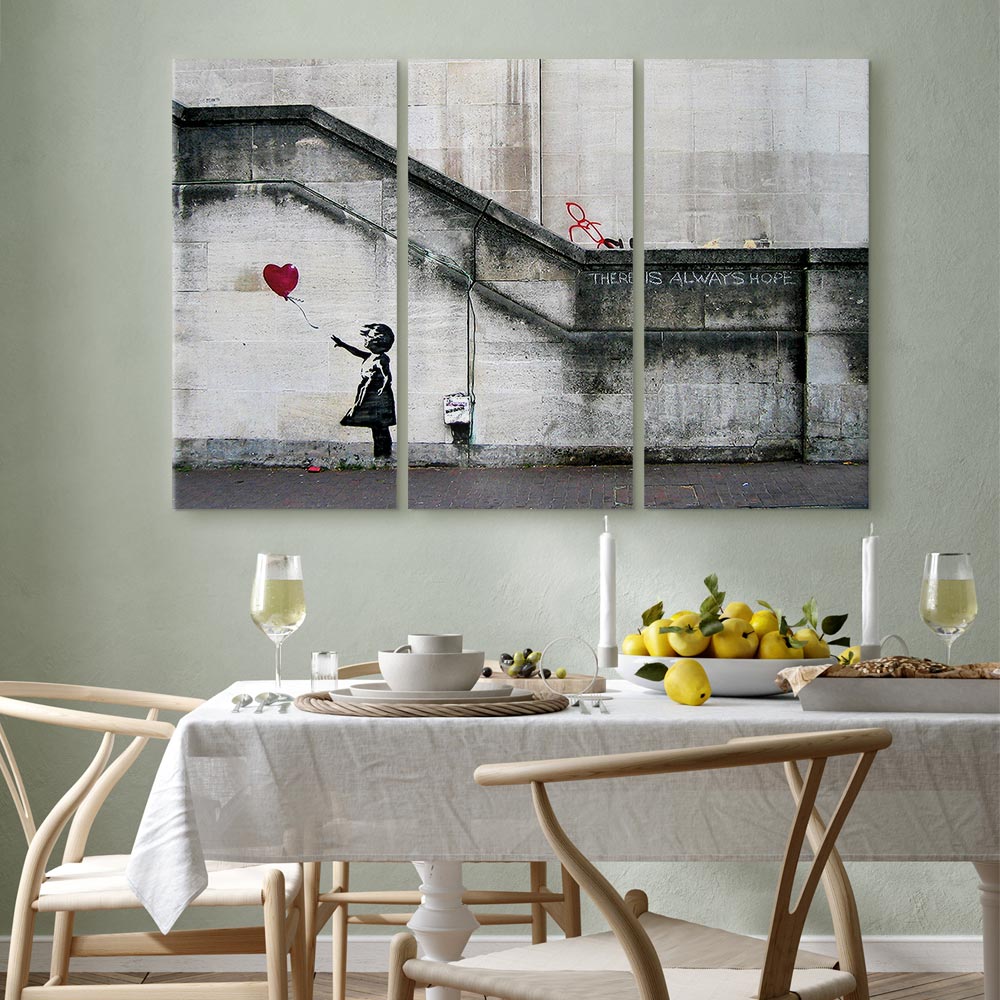 Girl With a Balloon Street Art Canvas Print
