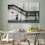 Girl With a Balloon Street Art Canvas Print