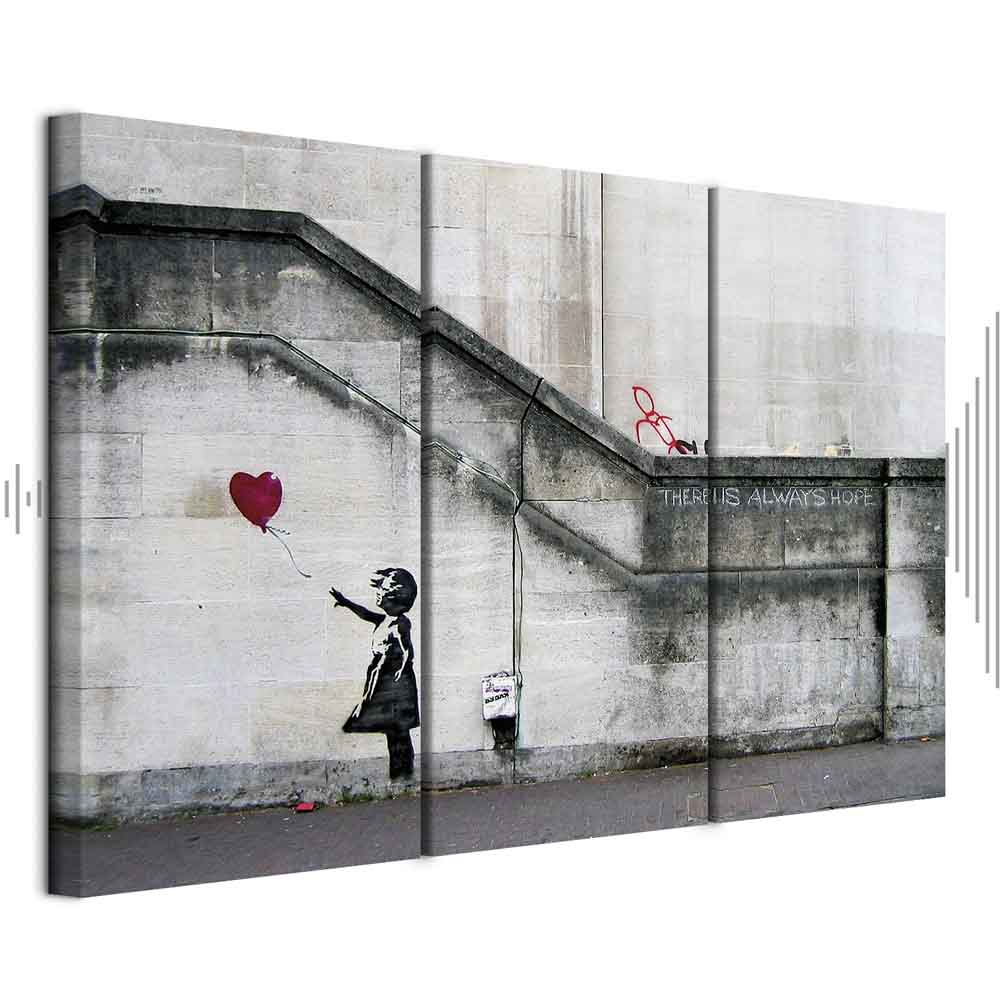 Girl With a Balloon Street Art Canvas Print