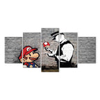 Super Mario Mushroom Cop Graffiti Canvas Print