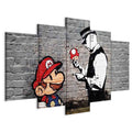 Super Mario Mushroom Cop Graffiti Canvas Print