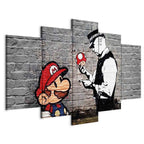 Super Mario Mushroom Cop Graffiti Canvas Print