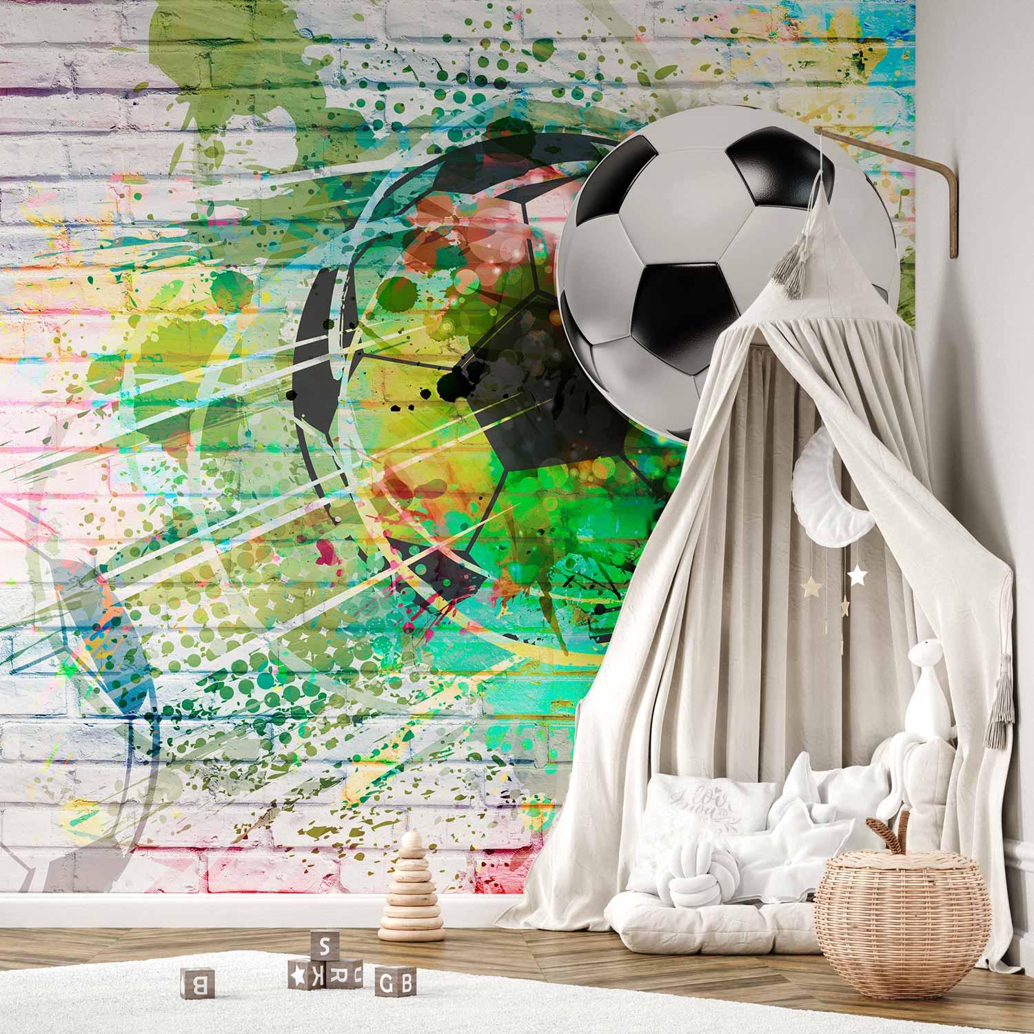 Colourful Sports Texture Wall Mural