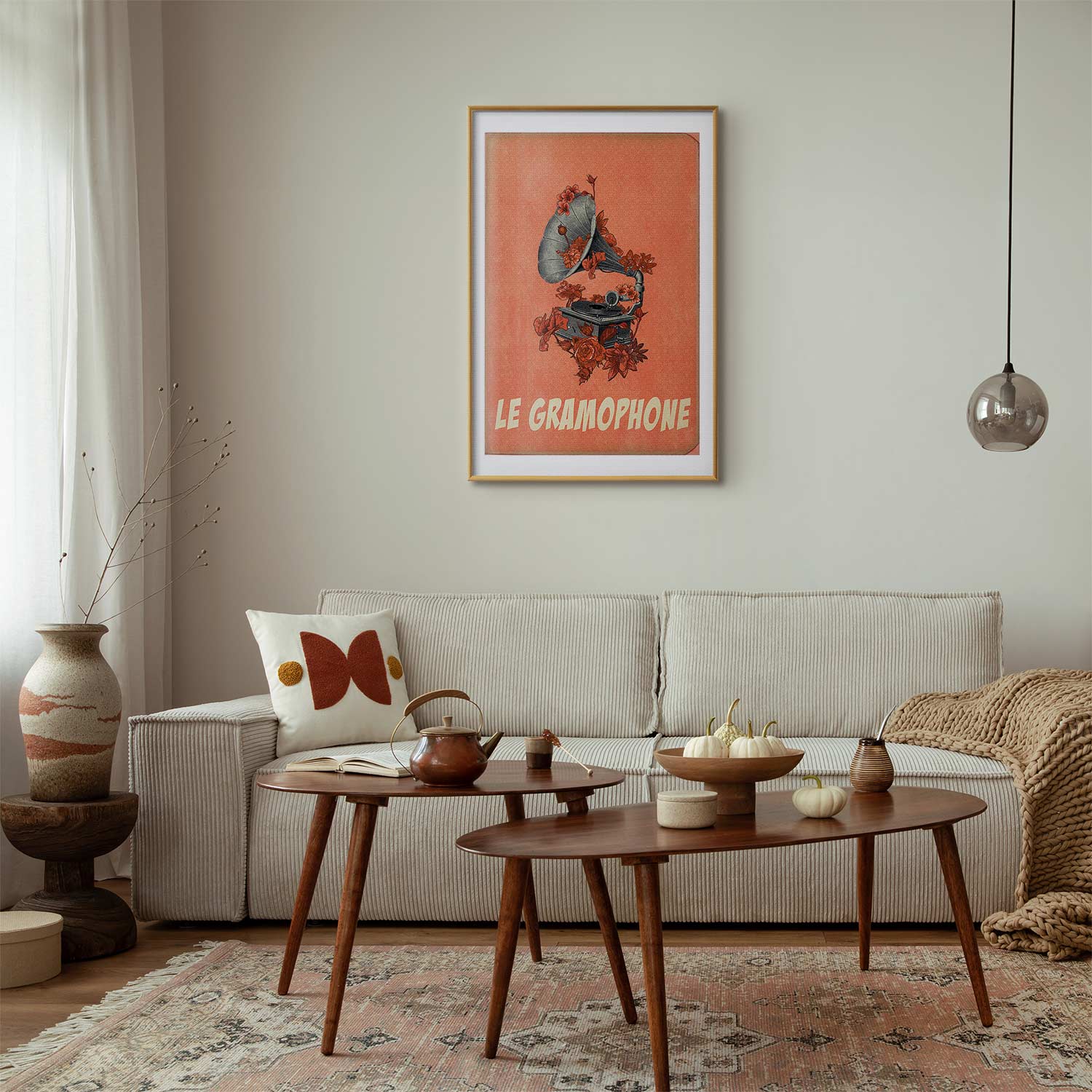 Vintage Gramophone Music Poster