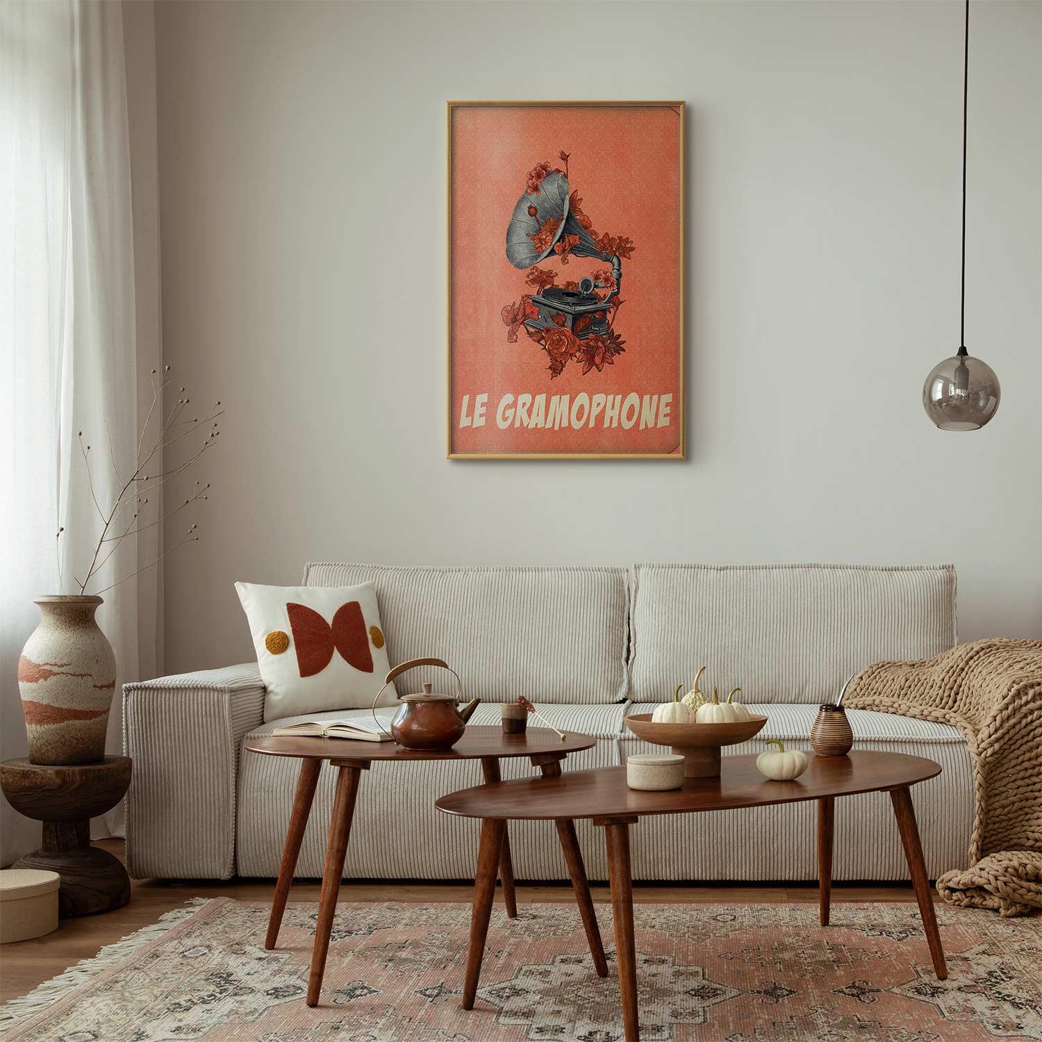 Vintage Gramophone Music Poster