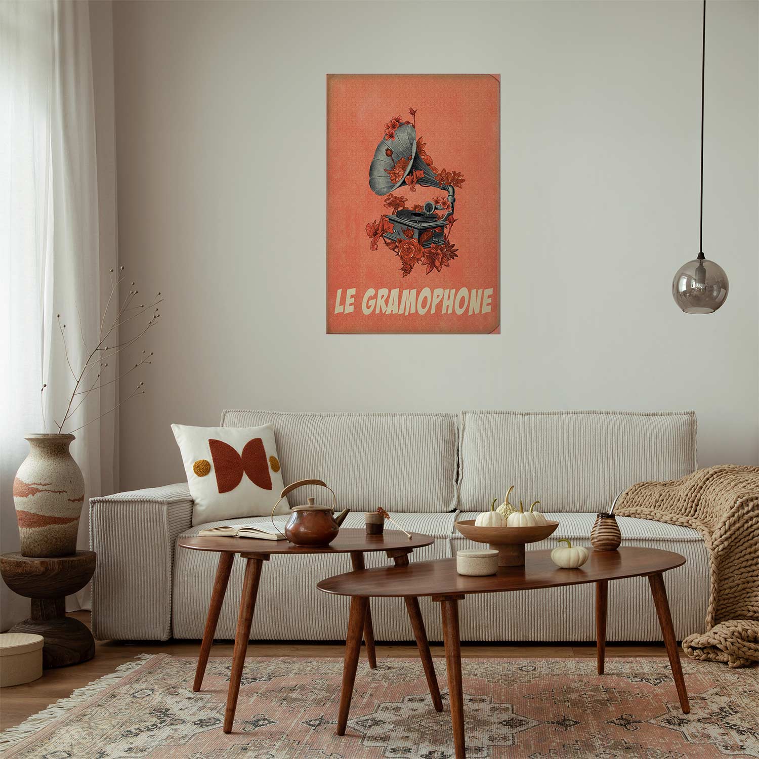 Vintage Gramophone Music Poster