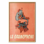 Vintage Gramophone Music Poster