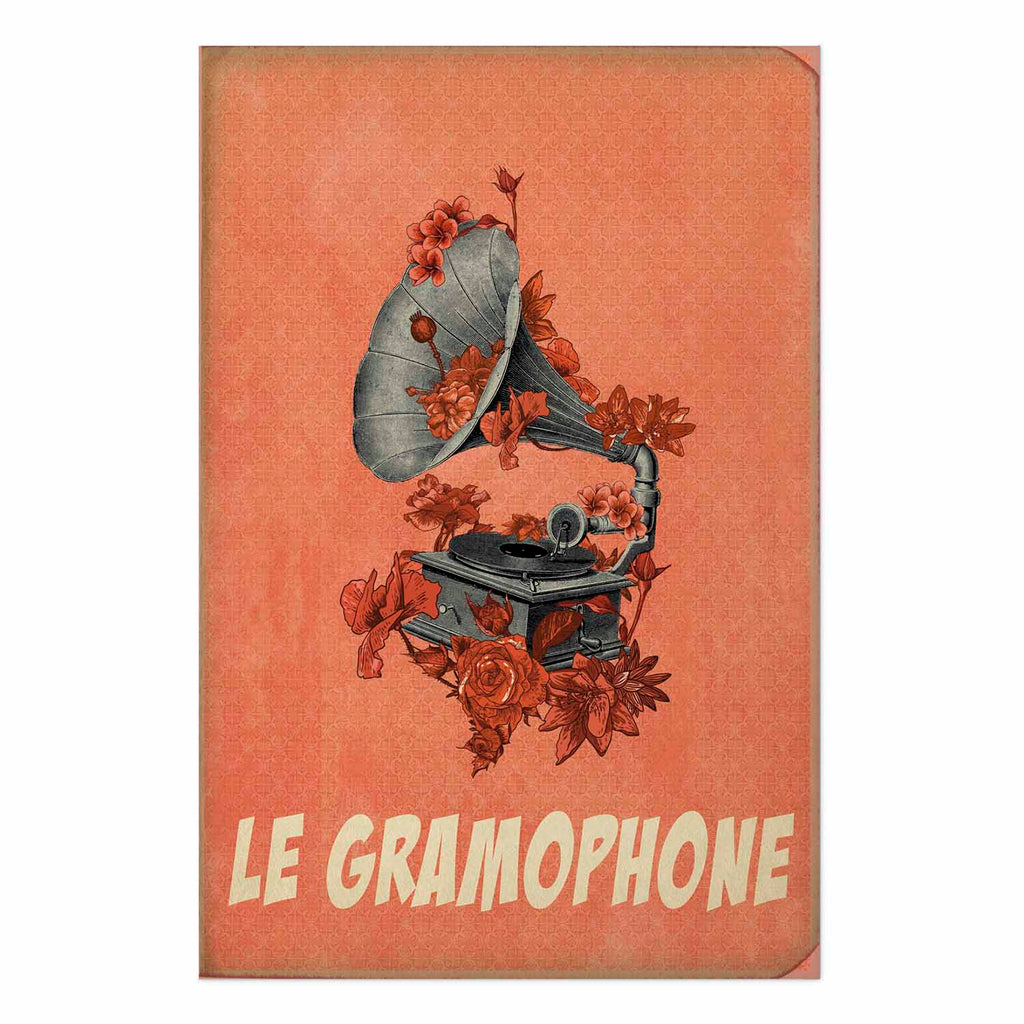 Vintage Gramophone Music Poster