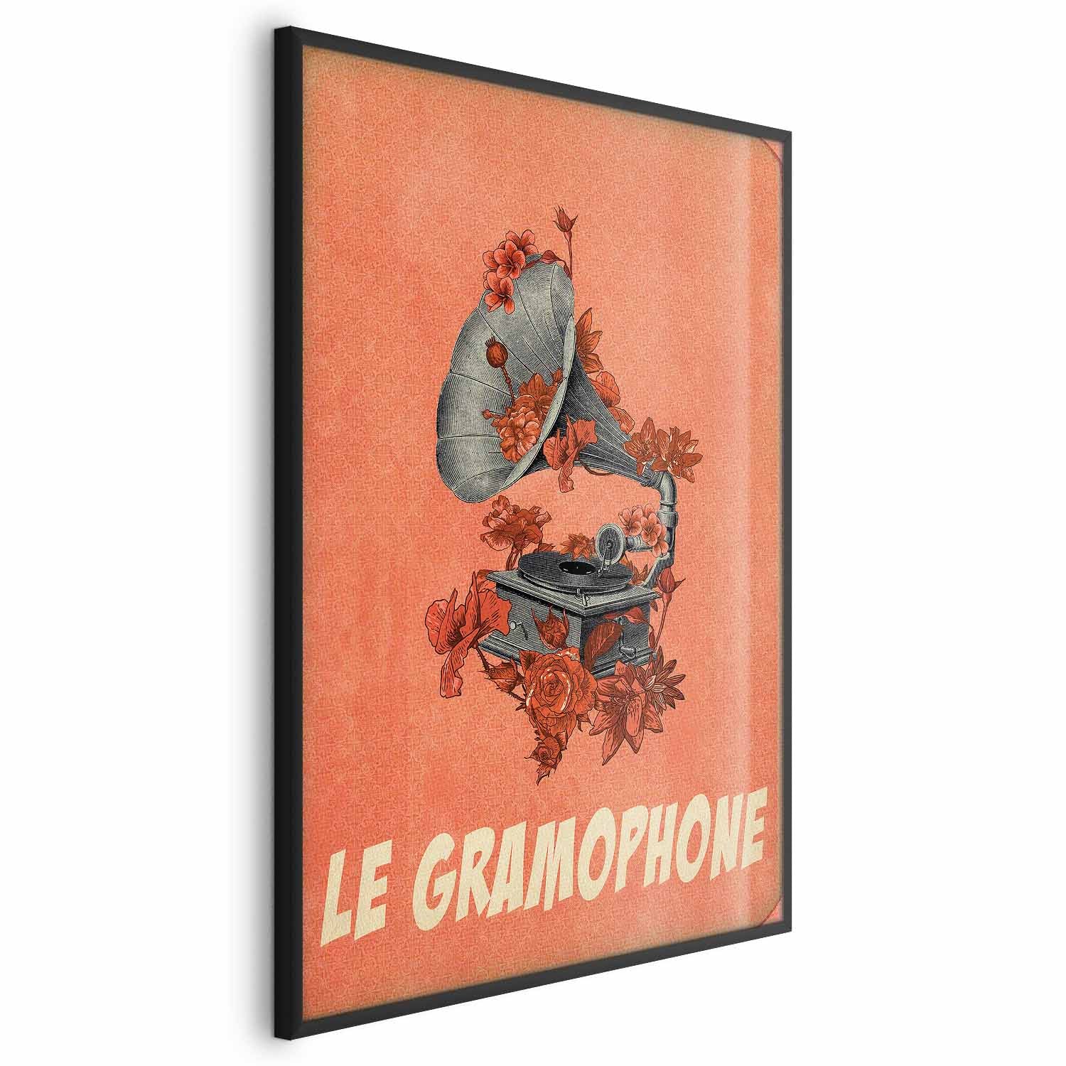 Vintage Gramophone Music Poster