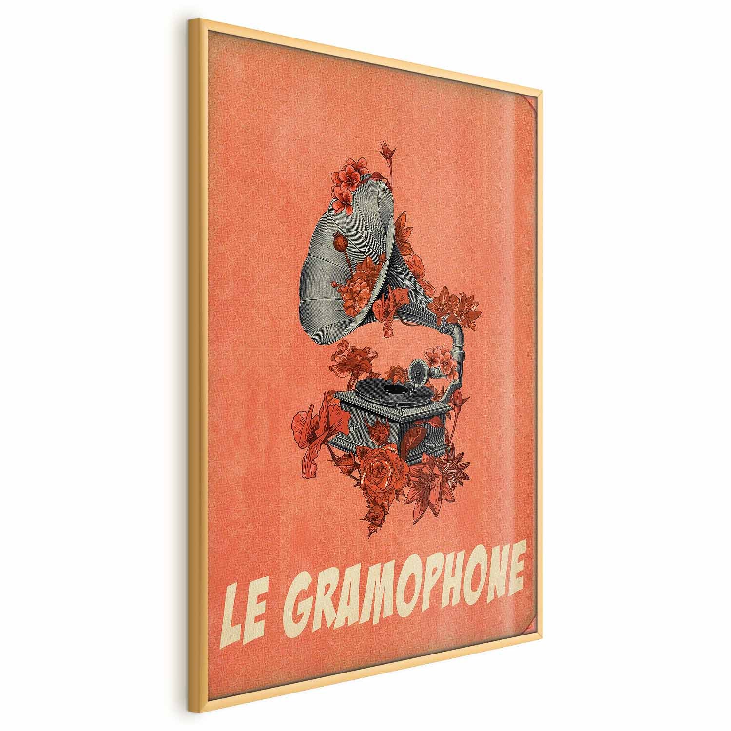 Vintage Gramophone Music Poster