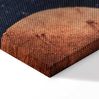 Rocket in Starry Cosmos Vertical Canvas Print