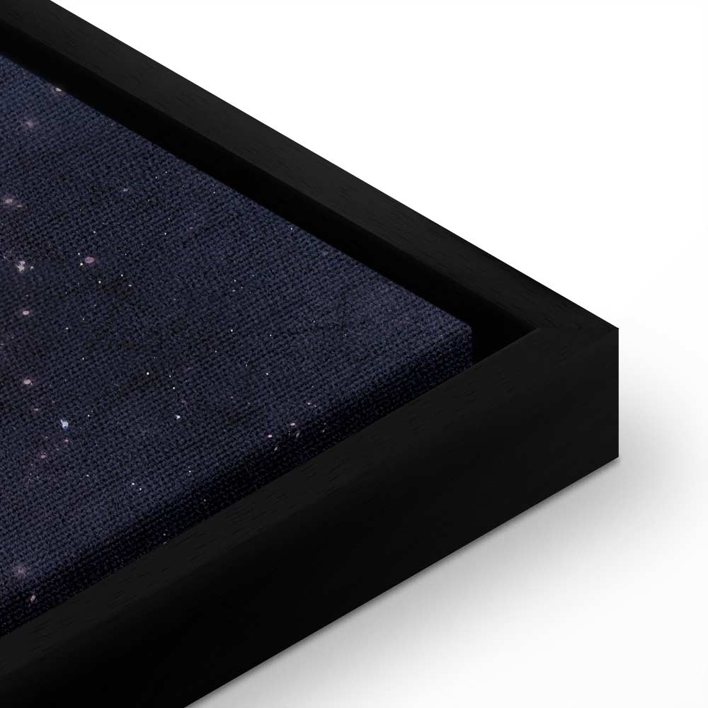 Rocket in Starry Cosmos Vertical Canvas Print