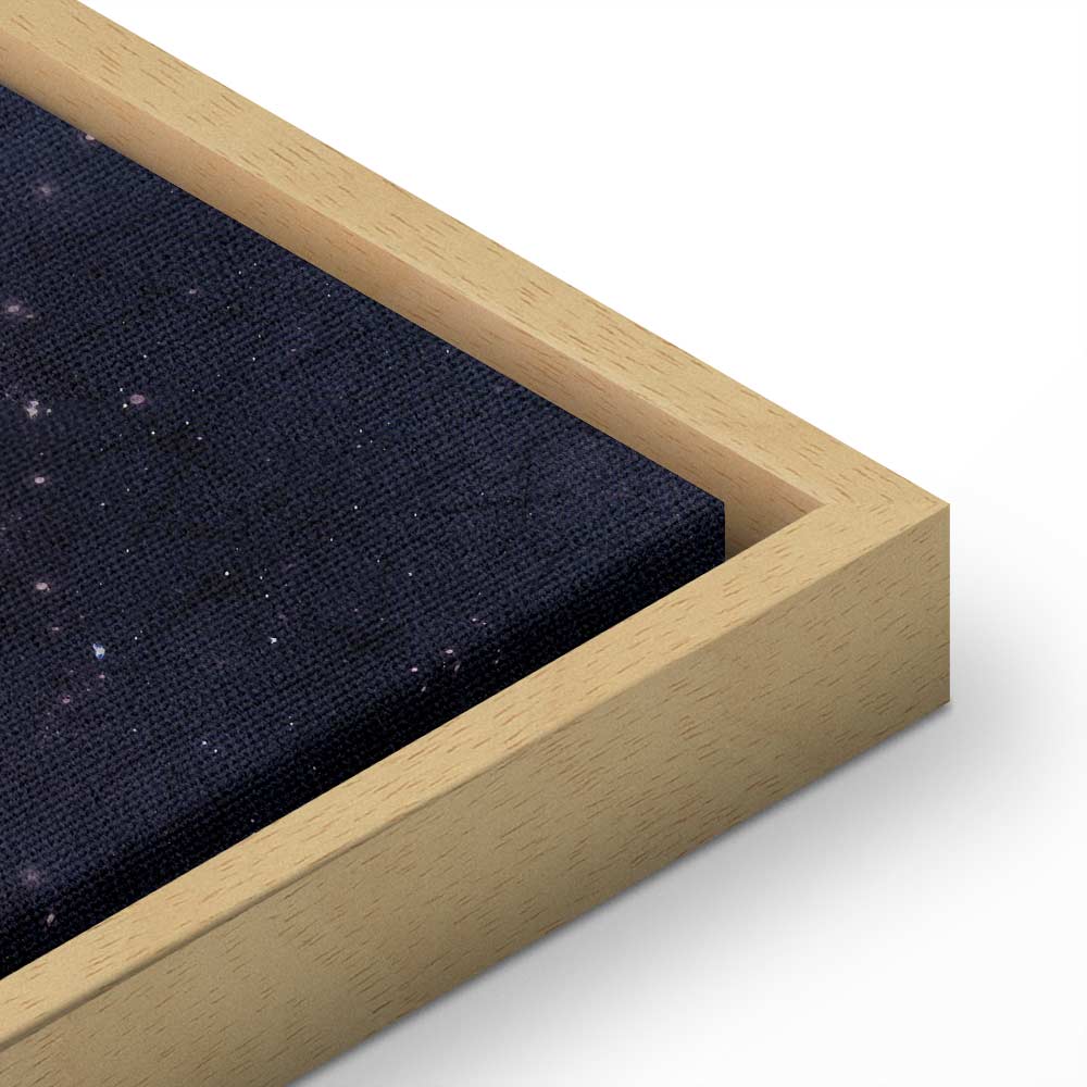 Rocket in Starry Cosmos Vertical Canvas Print