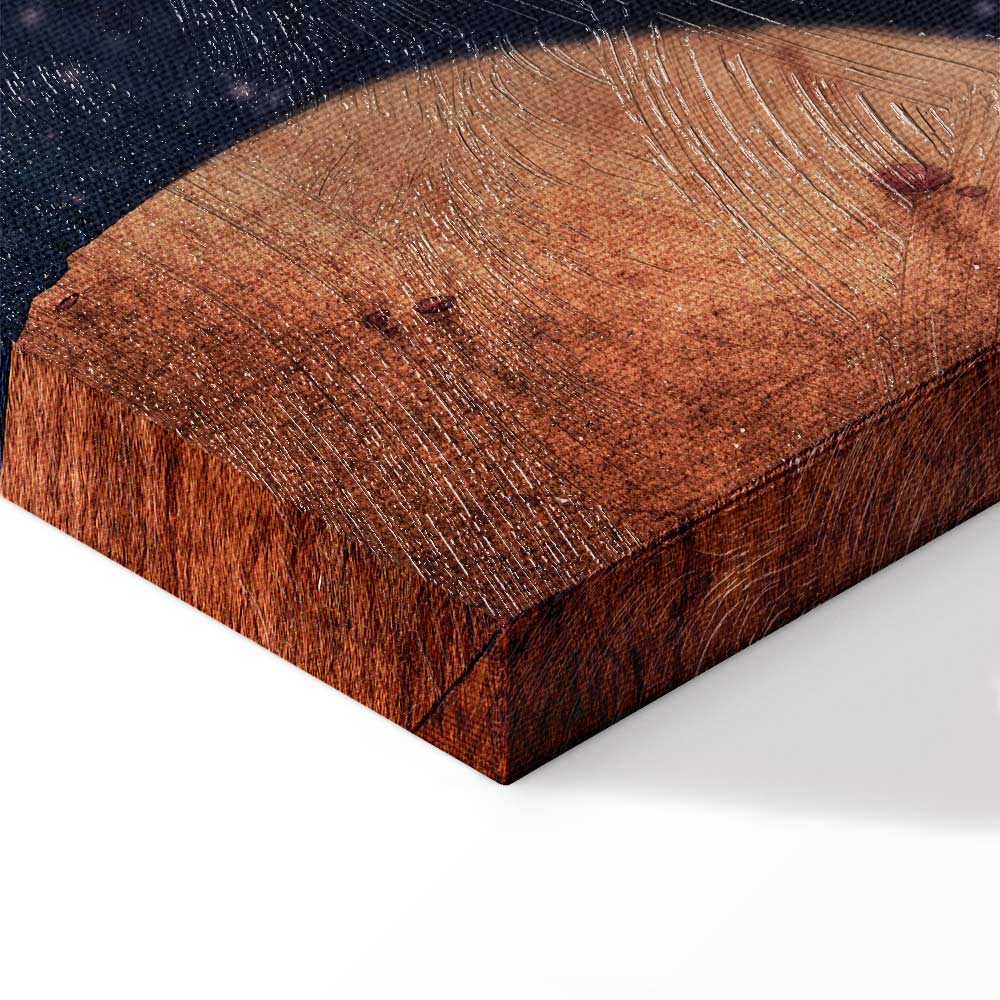 Rocket in Starry Cosmos Vertical Canvas Print