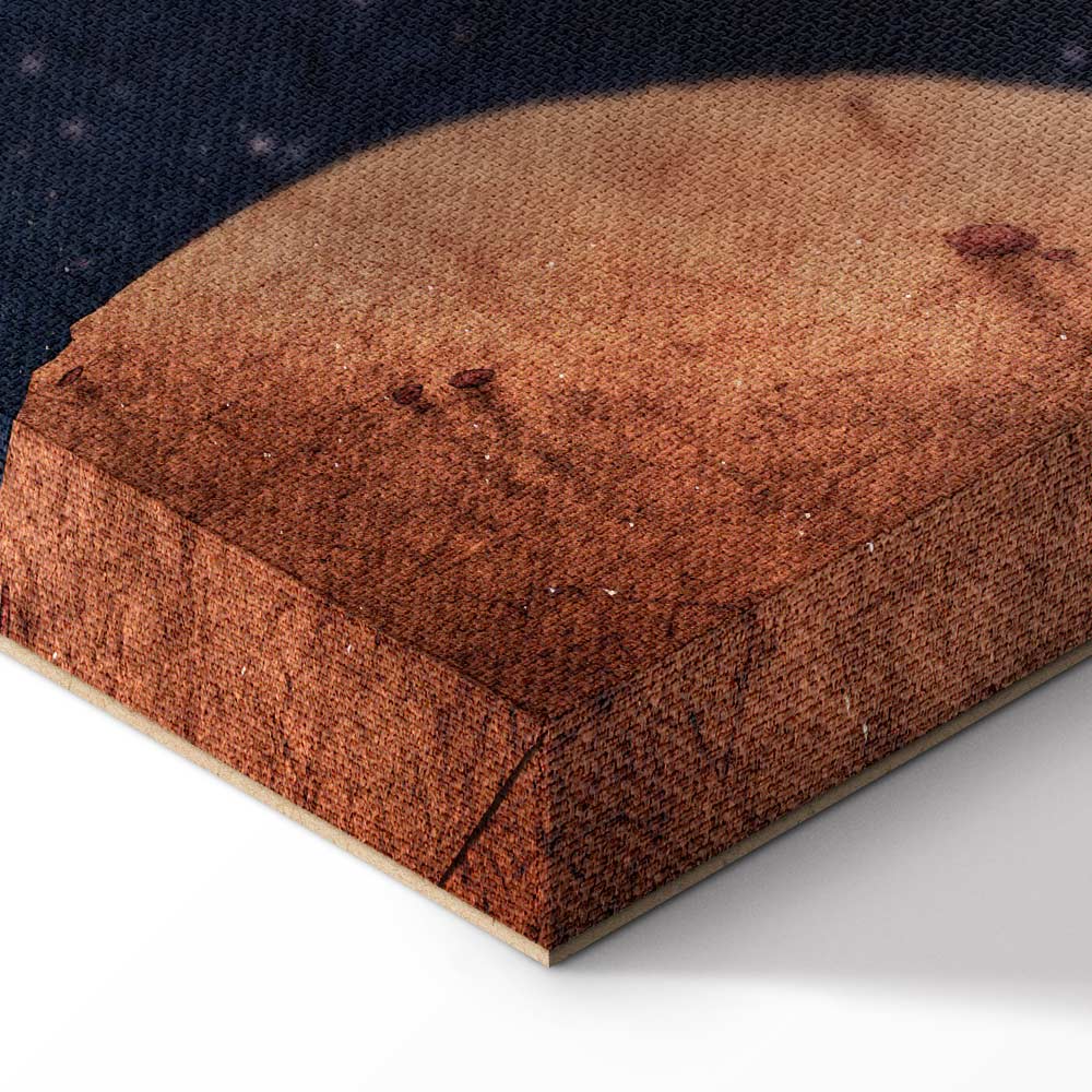 Rocket in Starry Cosmos Vertical Canvas Print