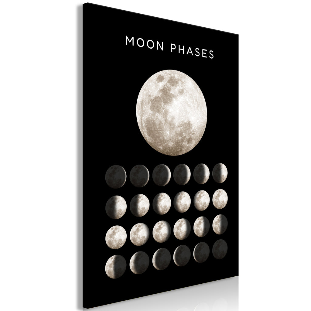 Moon Phases Canvas Print - Vertical (1 Part)