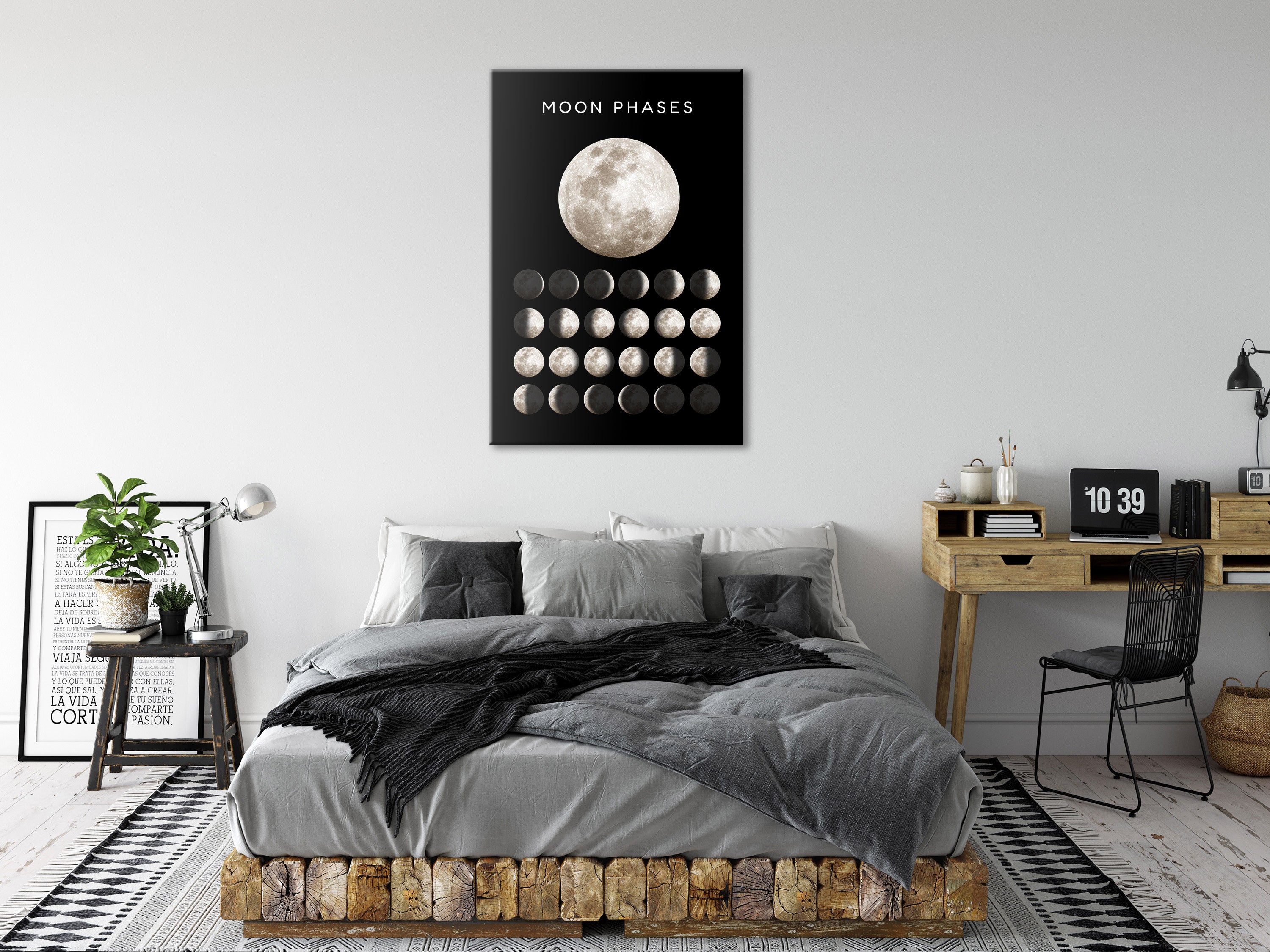 Moon Phases Canvas Print - Vertical (1 Part)