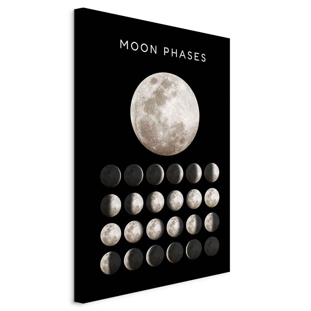 Moon Phases Space Canvas Print