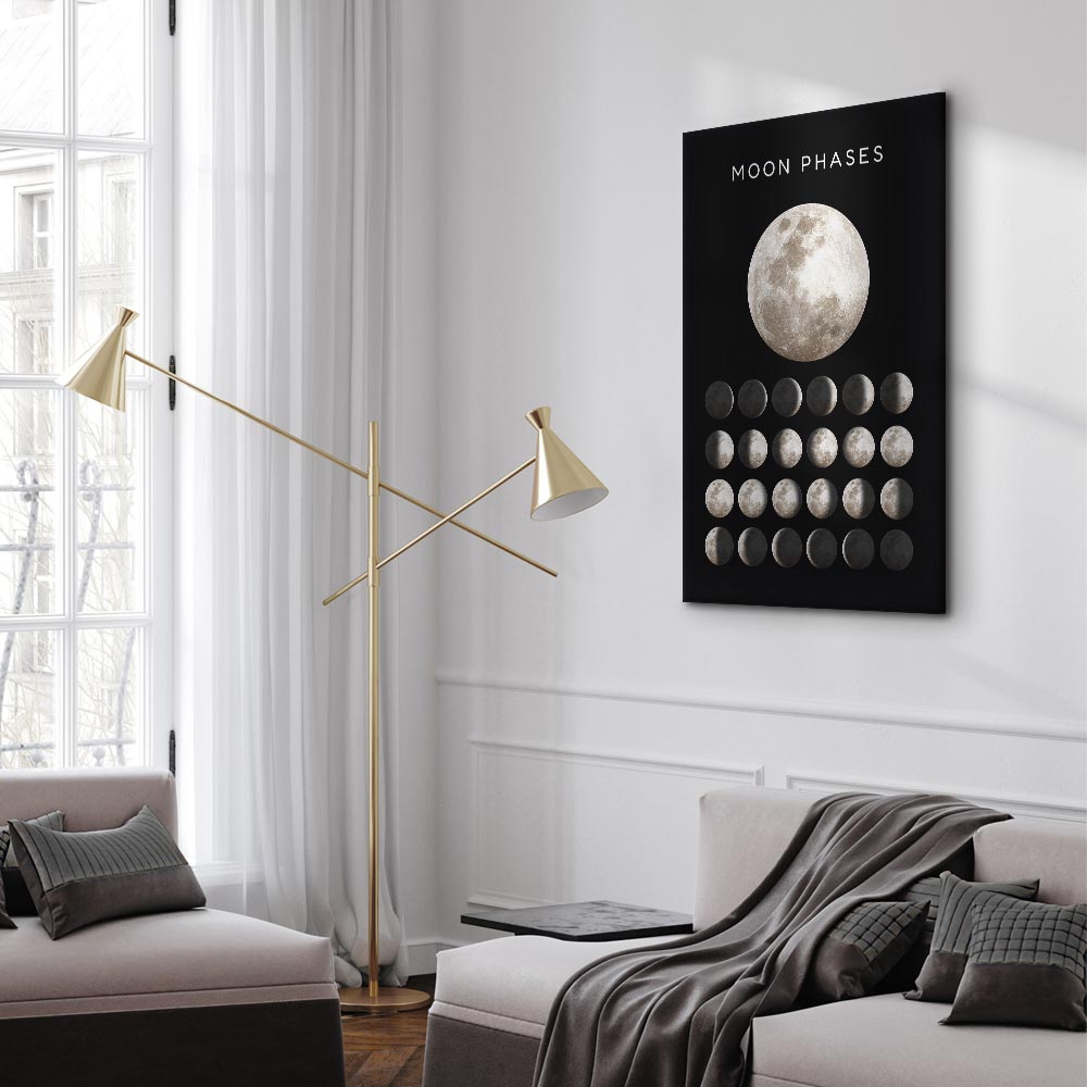 Moon Phases Space Canvas Print
