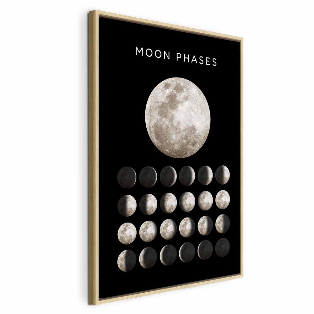 Moon Phases Space Canvas Print