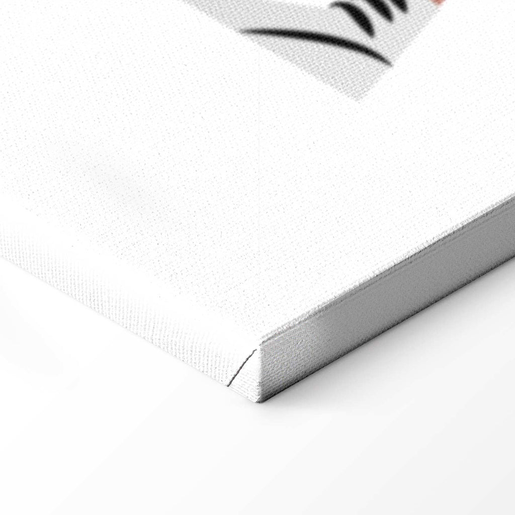 Female Golfer Eiffel Tower Abstract Canvas Print