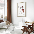 Female Golfer Eiffel Tower Abstract Canvas Print