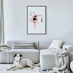 Rhythmic Gymnastics Woman Ribbon Illustration Poster