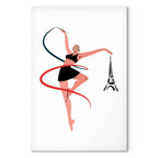 Rhythmic Gymnastics Ribbon Illustration Canvas Print