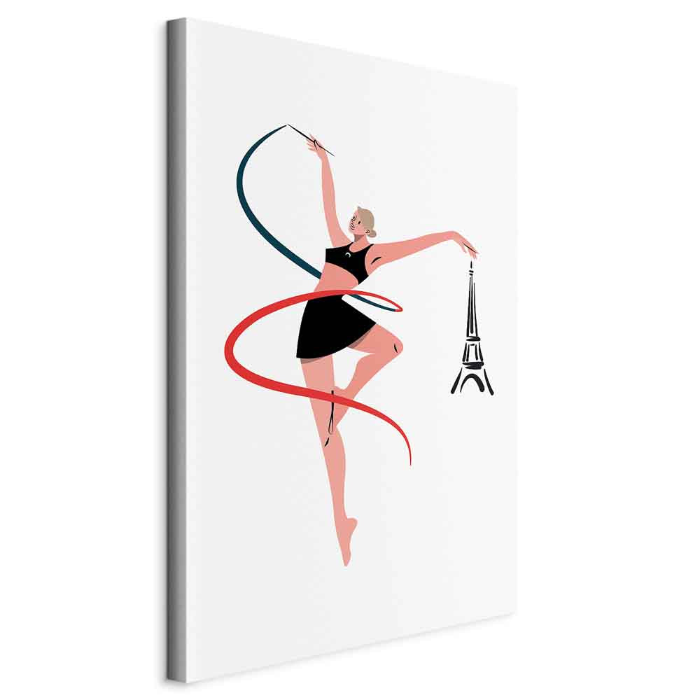 Canvas Print: Rhythmic Gymnastics - Woman with a Ribbon