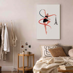 Rhythmic Gymnastics Ribbon Illustration Canvas Print