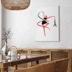 Rhythmic Gymnastics Ribbon Illustration Canvas Print