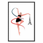 Rhythmic Gymnastics Ribbon Illustration Canvas Print