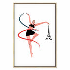 Rhythmic Gymnastics Ribbon Illustration Canvas Print