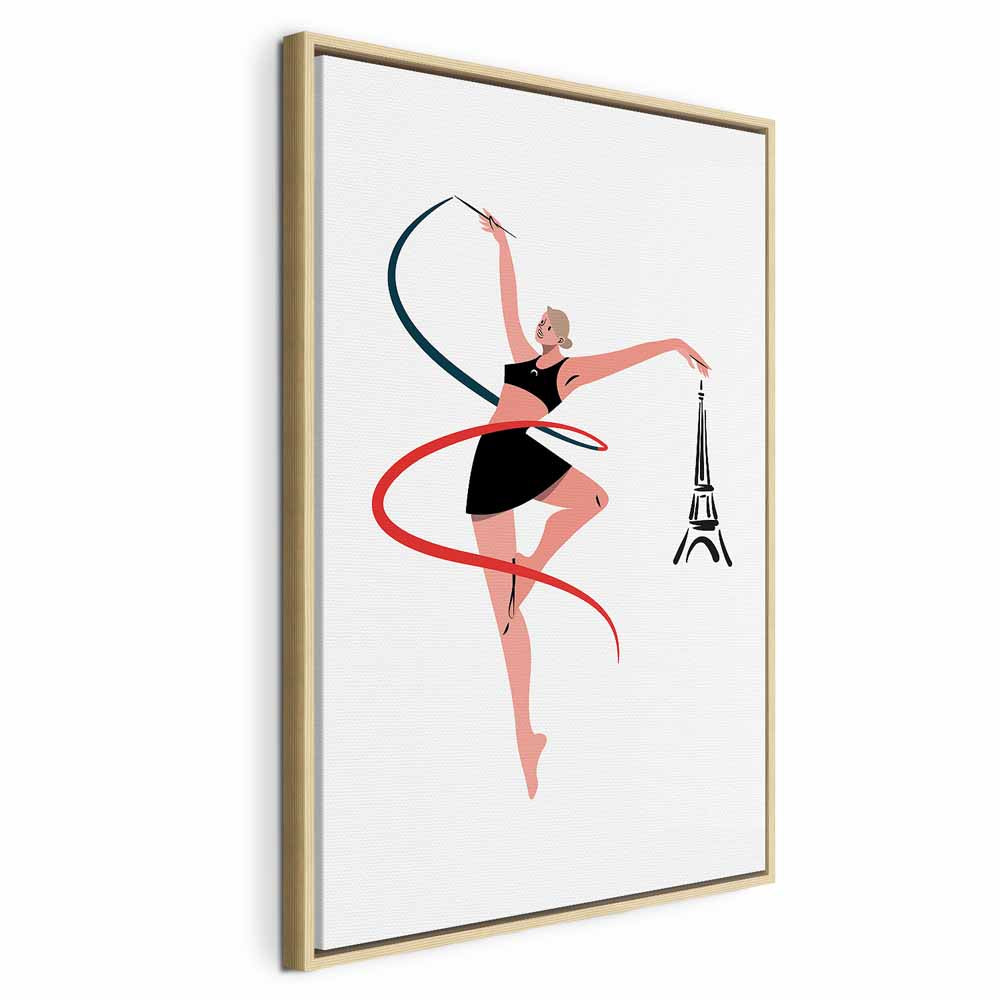 Rhythmic Gymnastics Ribbon Illustration Canvas Print