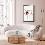 Rhythmic Gymnastics Ribbon Illustration Canvas Print