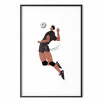 Volleyball Player Illustration Light Background Poster