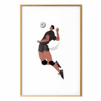 Volleyball Player Illustration Light Background Poster