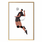 Volleyball Player Illustration Light Background Poster