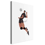 Canvas Print Volleyball Player on White Background