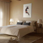 Volleyball Player Illustration White Canvas Print