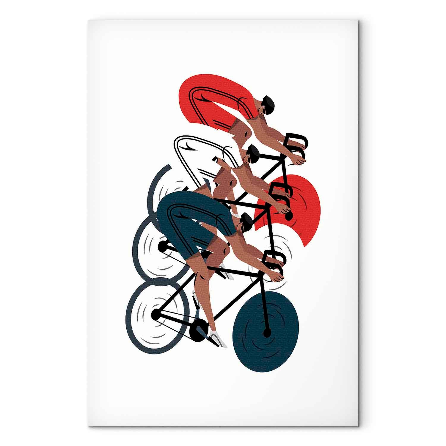 Cycling Race Illustration Sports Canvas Print